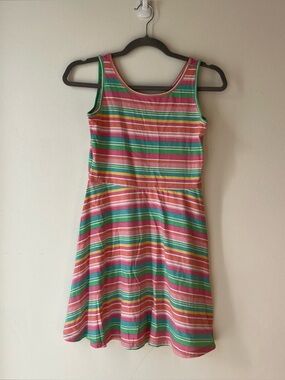 🌼 5/$20 The Children’s Place Rainbow Striped Skater Dress Girls 10/12 Summer